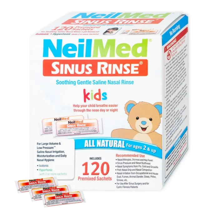 HỘP 30-120 GÓI MUỐI RỬA MŨI TRẺ EM NEILMED SINUS RINSE KIDS 1 Gói Muối rửa mũi NeilMed trẻ em Mỹ chính hãng