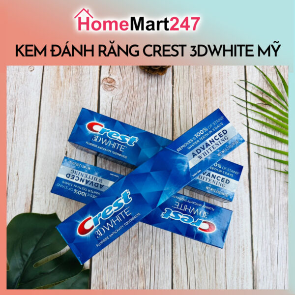 KEM ĐÁNH RĂNG CREST 3D WHITE ADVANCED WHITENING 147G