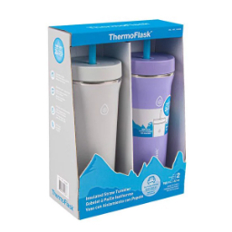 Ly giữ nhiệt Thermoflask 950ml set màu tím - xám