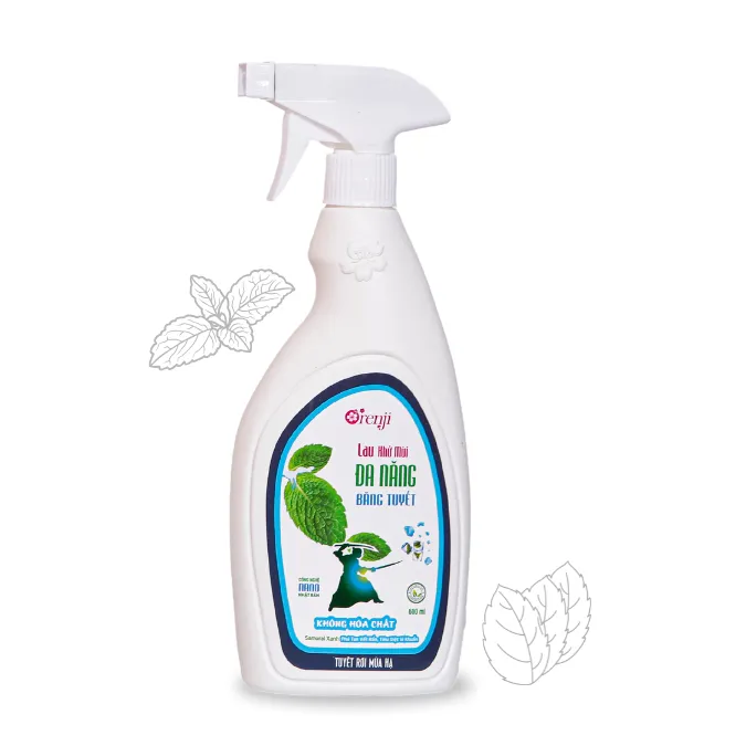 LAU KHỬ MÙI TINH DẦU BẠC HÀ 600ML 1 Nước Lau Đa Năng Tinh Dầu Bạc Hà 600ml 2