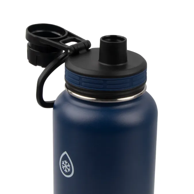 Làm sao để phân biệt bình giữ nhiệt thật và giả? 2 Bình ThermoFlask 1.2L Classic xanh navy leo núi