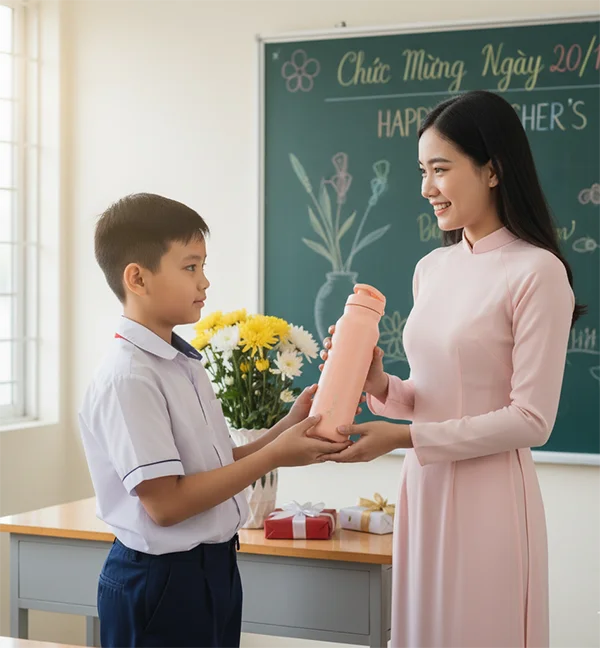 bình reduce tặng cô